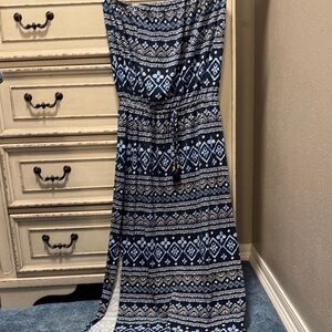 Tommy Bahama Blue and White Maxi Dress